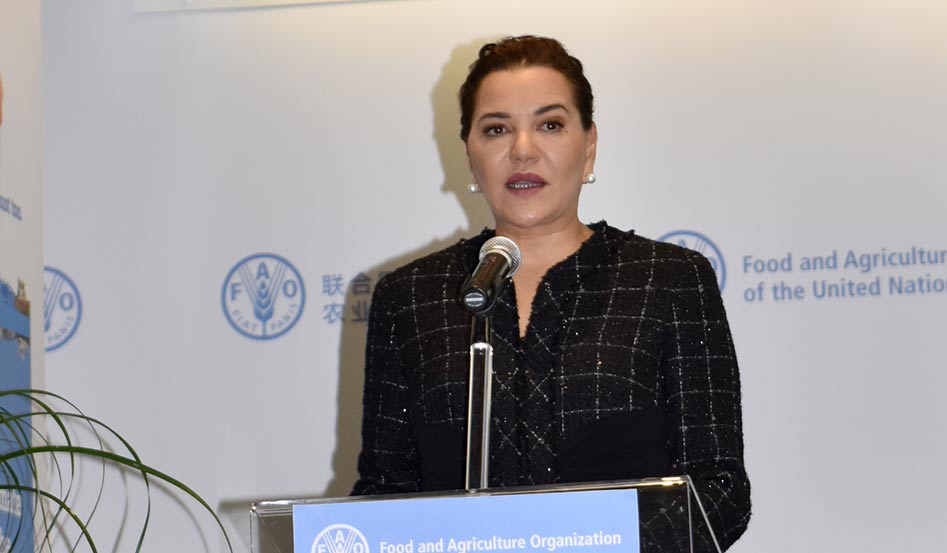 Rome – 14 October 2016 : Her Royal Highness Princess Lalla Hasnaa,  Guest of Honor of the FAO in Rome