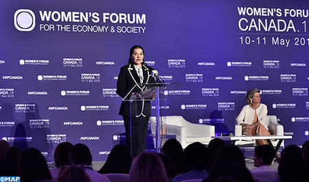 Toronto – 10 Mai 2018 : <strong>Son Altesse Royale la Princesse Lalla Hasnaa</strong> prononce un discours au Women’s Forum